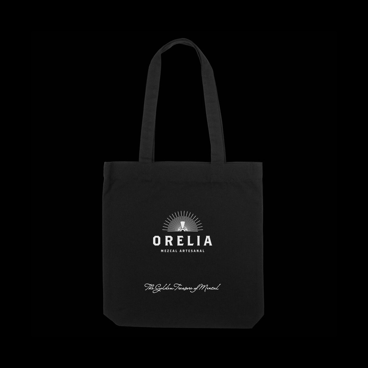 Orelia Mezcal Artesanal Cotton Tote Bag in Black, front
